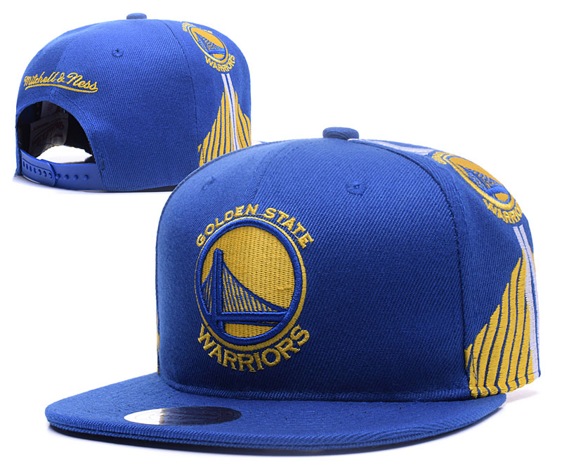 Warriors Team Logo Blue Mitchell & Ness Adjustable Hat YD