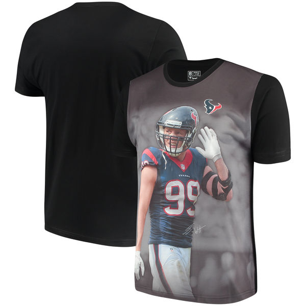 Houston Texans J.J. Watt NFL Pro Line by Fanatics Branded NFL Player Sublimated Graphic T Shirt Black