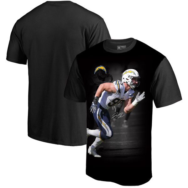 Los Angeles Chargers Joey Bosa NFL Pro Line by Fanatics Branded NFL Player Sublimated Graphic T Shirt Black