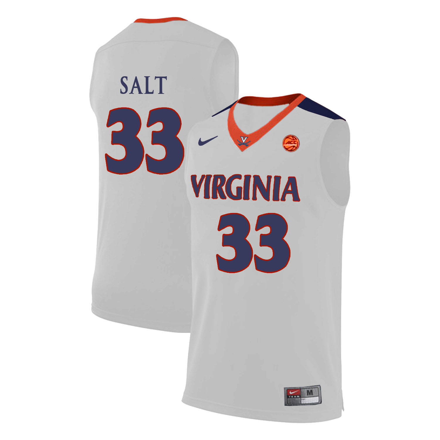 Virginia Cavaliers 33 Jack Salt White College Basketball Jersey