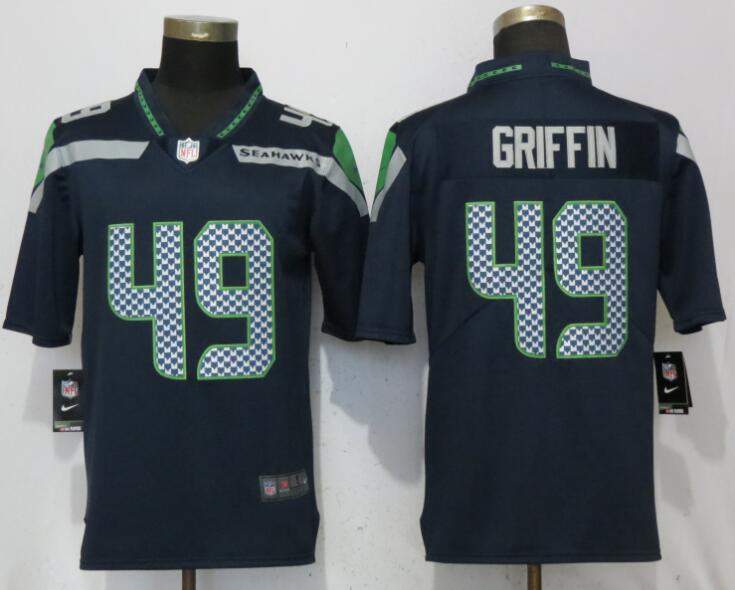 Nike Seahawks 49 Shaquem Griffin Navy Youth Vapor Untouchable Limited Jersey