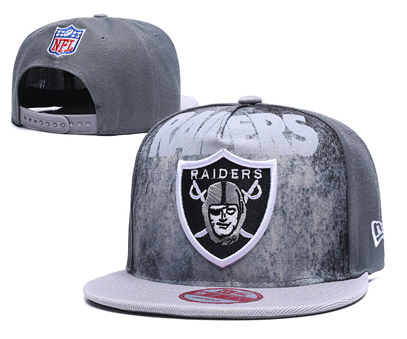 Raiders Fresh Logo Gray Adjustable Hat TX
