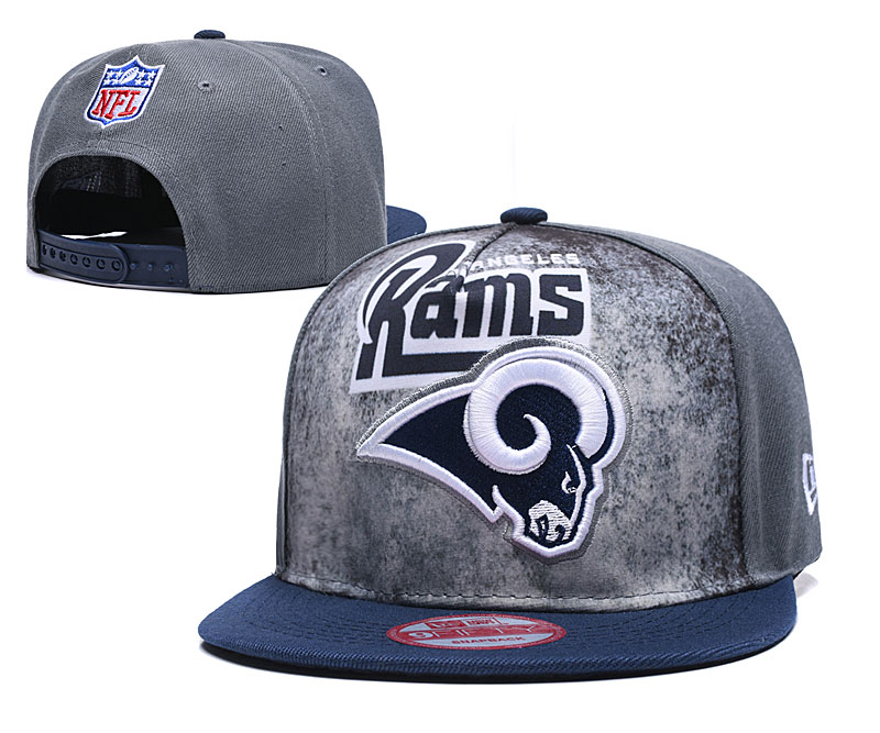 Rams Team Logo Gray Adjustable Hat TX