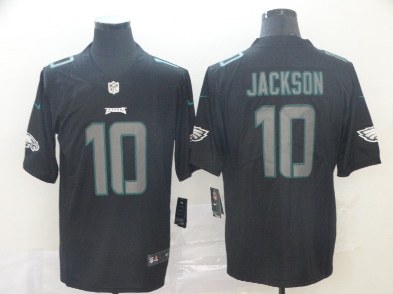 Nike Eagles 10 DeSean Jackson Black Impact Rush Limited Jersey