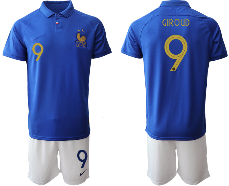 2019-20 France 9 GIROUD 100th Commemorative Edition Soccer Jersey