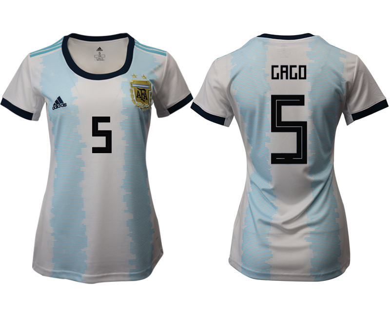 2019-20 Argentina 5 GAGO Home Women Soccer Jersey
