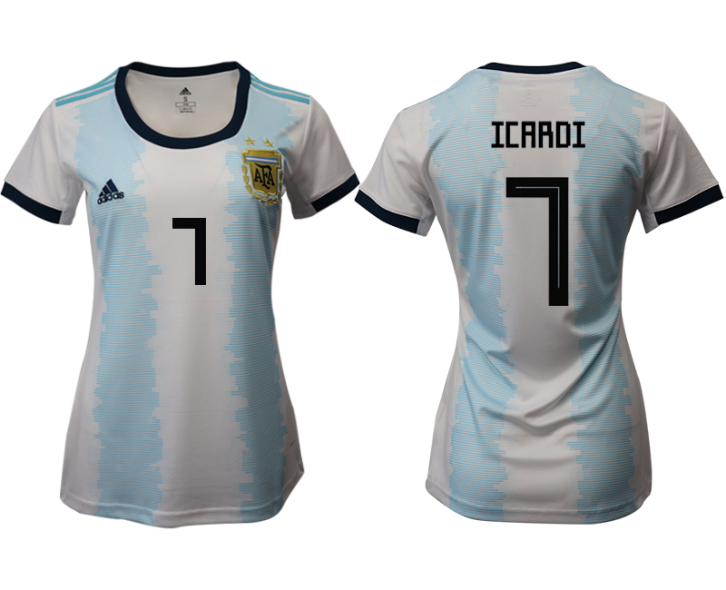 2019-20 Argentina 7 ICARDI Home Women Soccer Jersey