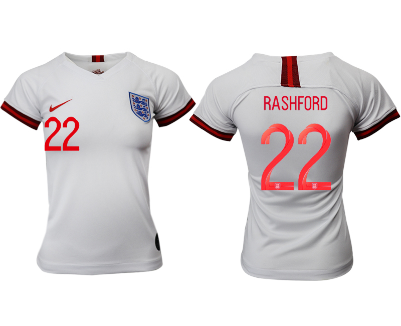 2019-20 England 22 RASHFORD Home Women Soccer Jersey