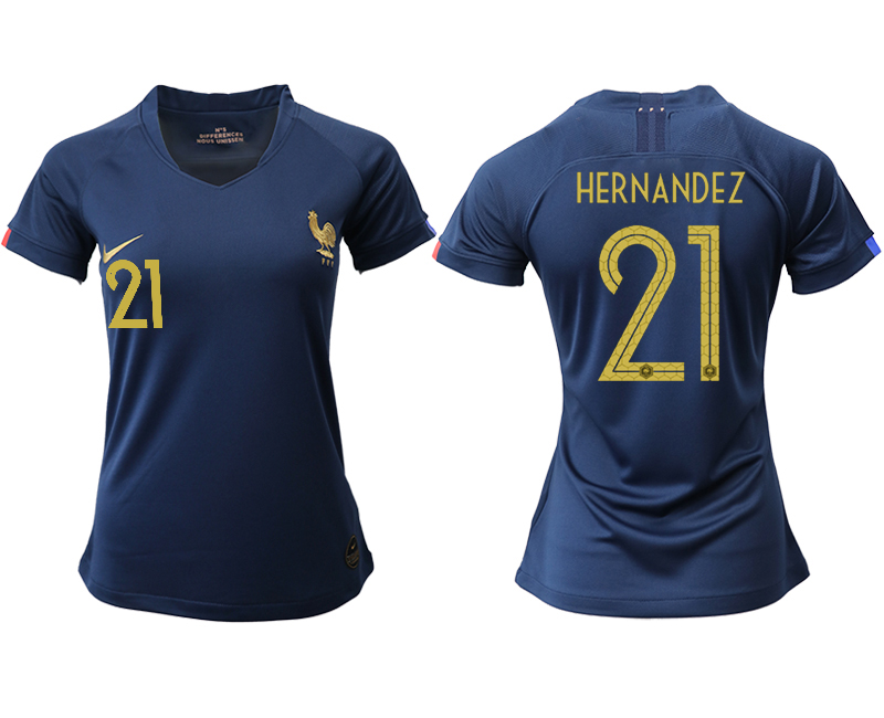 2019-20 France 21 HERNANDEZ Homen Women Soccer Jersey