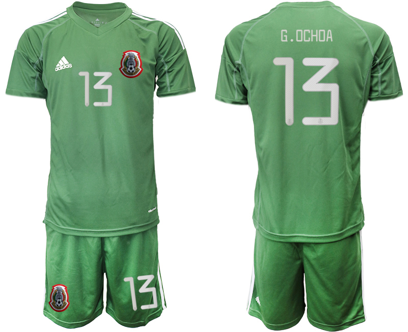 2019-20 Mexico 13 G.OCHOA Army Green Goalkeeper Soccer Jersey