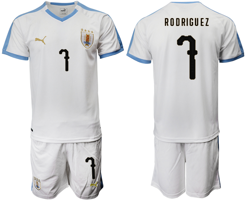 2019-20 Uruguay 7 RODRIGUEZ Away Soccer Jersey