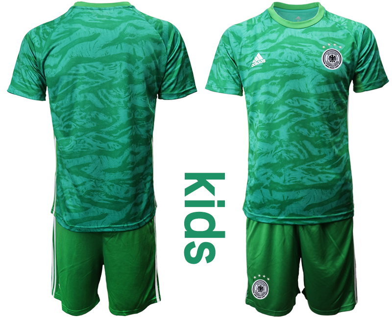 2019-20 Germany Green Goalkeeper Youth Soccer Jersey