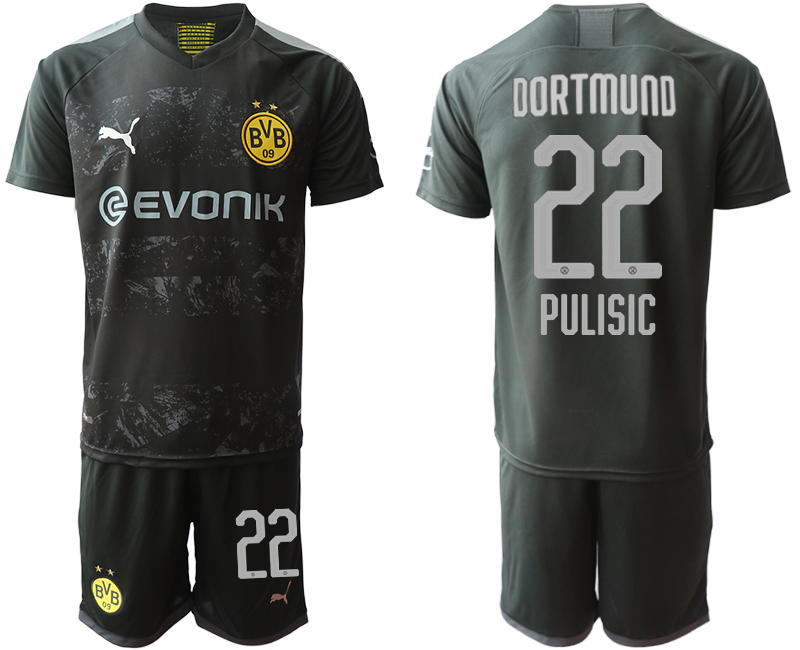 2019-20 Dortmund 22 PULISIC Away Soccer Jersey