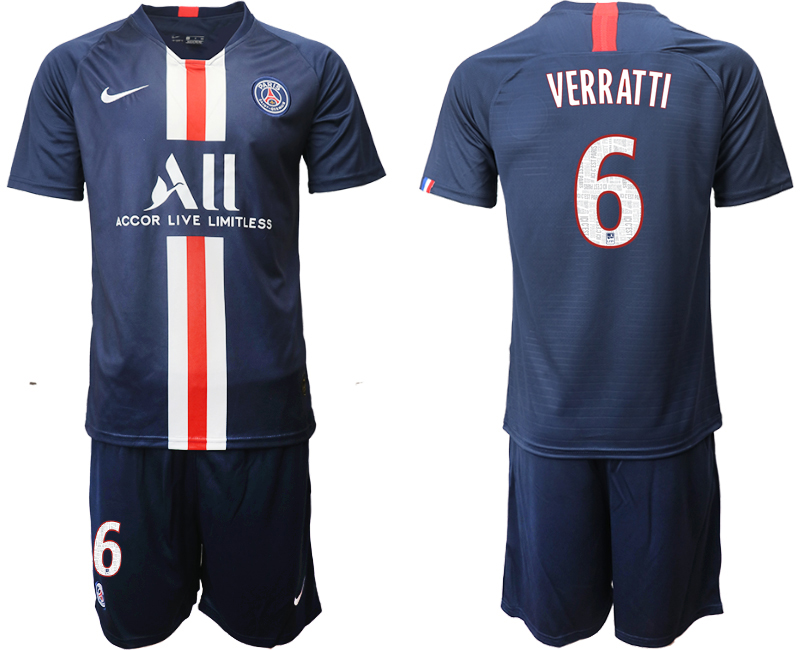 2019-20 Paris Saint-Germain 6 VERRATTI Home Soccer Jersey