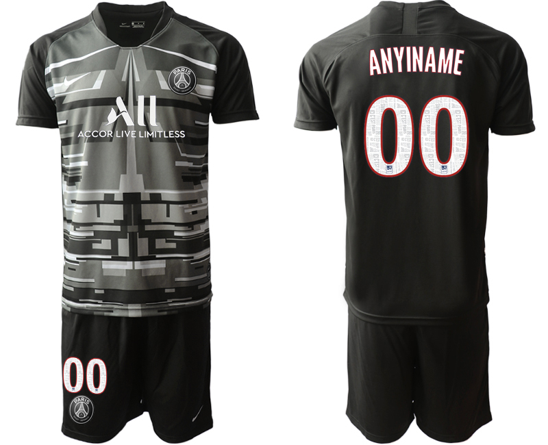 2019-20 Paris Saint-Germain Customized Black Goalkeeper Soccer Jersey