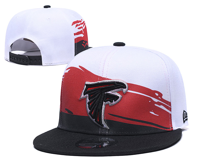 Falcons Team Logo White Black Adjustable Hat GS