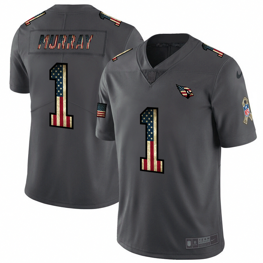 Nike Cardinals 1 Kyler Murray 2019 Salute To Service USA Flag Fashion Limited Jersey