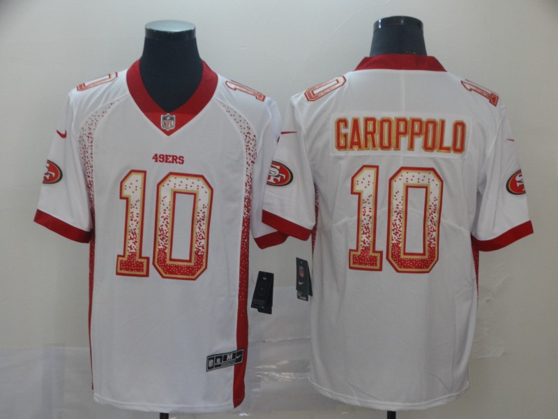 Nike 49ers 10 Jimmy Garoppolo White Drift Fashion Limited Jersey
