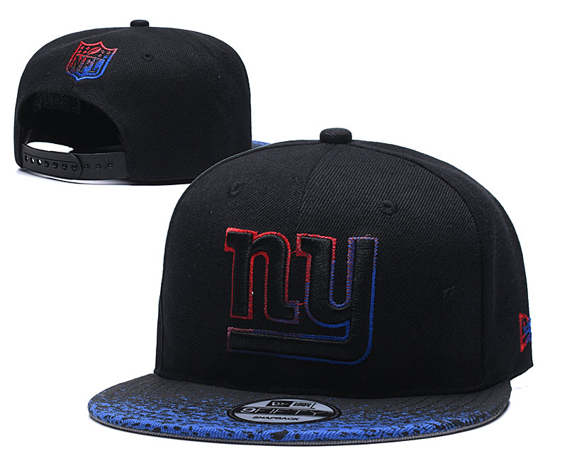 New York Giants Team Logo Black Adjustable Hat YD