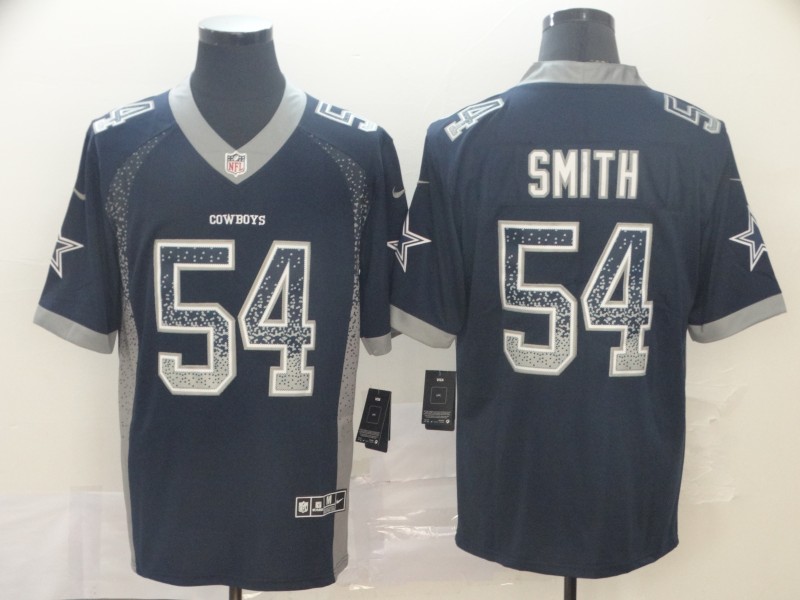 Nike Cowboys 54 Jaylon Smith Navy Drift Fashion Limited Jersey