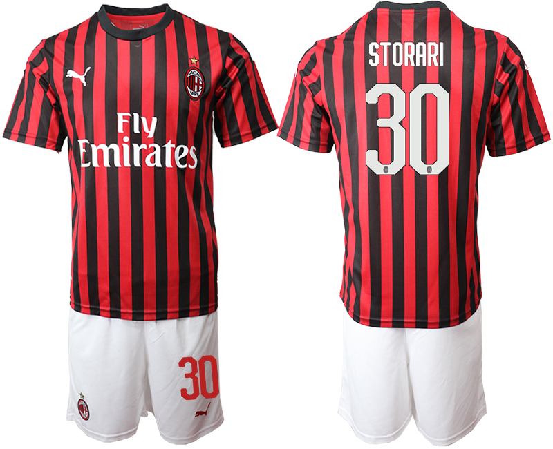 2019-20 AC Milan 30 STORARI Home Soccer Jersey