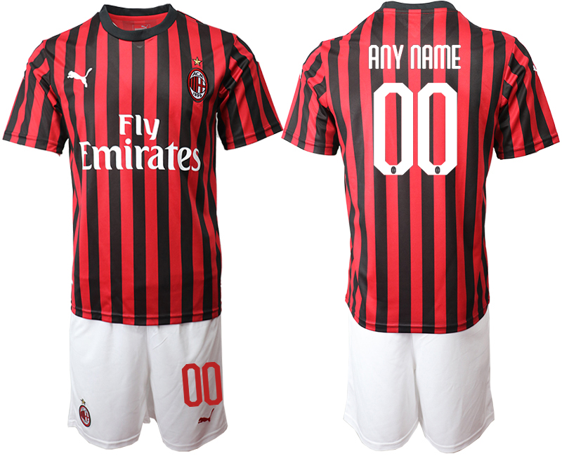 2019-20 AC Milan Customized Home Soccer Jersey
