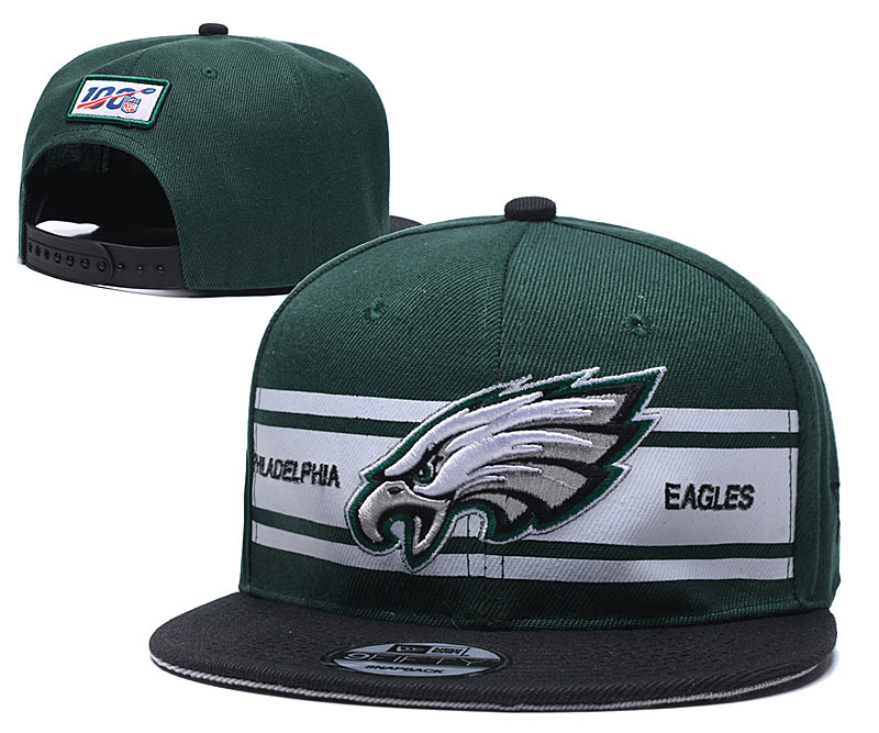 Eagles Team Logo Green 100th Season Adjustable Hat YD