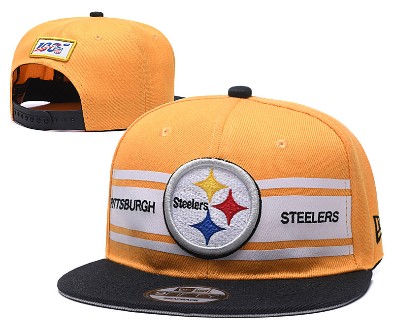 Steelers Team Logo Yellow 100th Season Adjustable Hat YD
