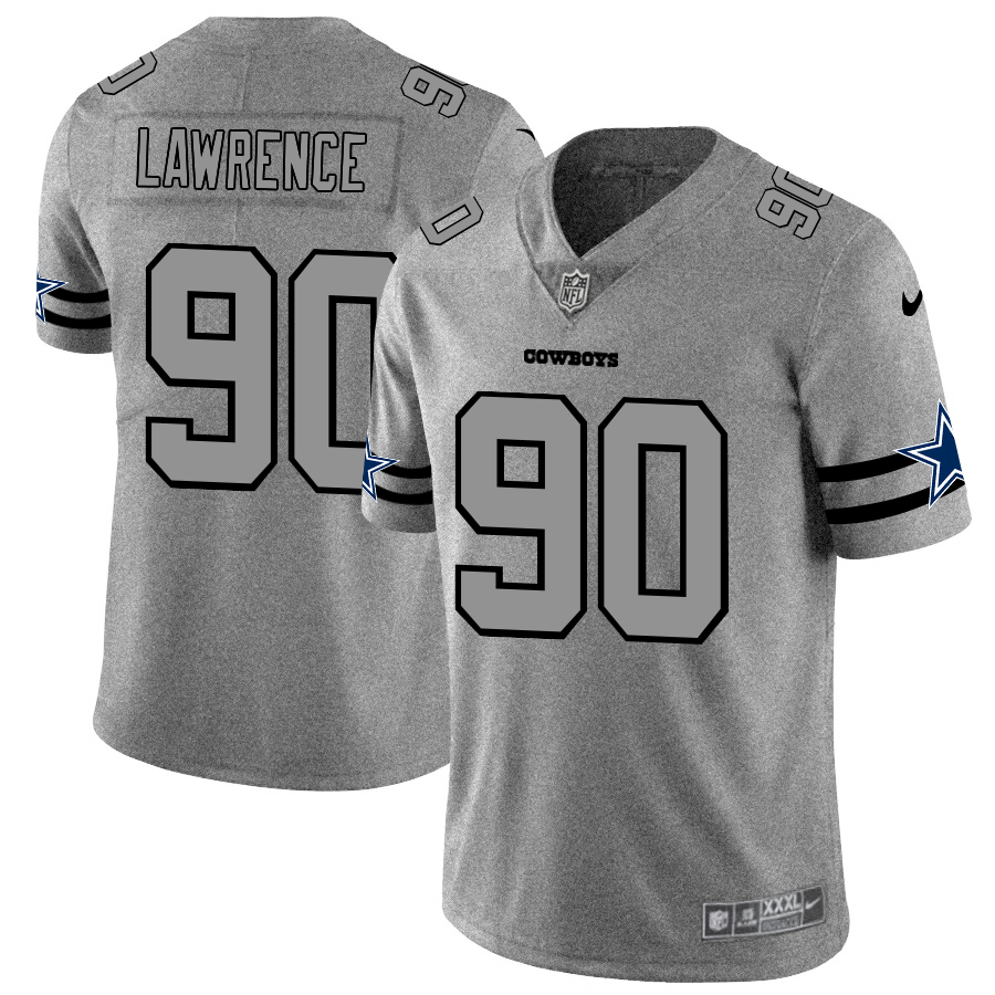 Nike Cowboys 90 Demarcus Lawrence 2019 Gray Gridiron Gray Vapor Untouchable Limited Jersey