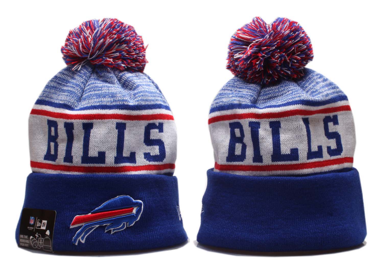 Bills Team Logo Royal Pom Knit Hat YP