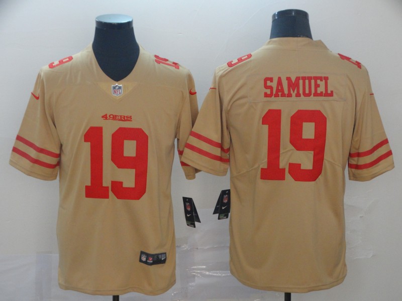 Nike 49ers 19 Deebo Samuel Cream Inverted Legend Limited Jersey