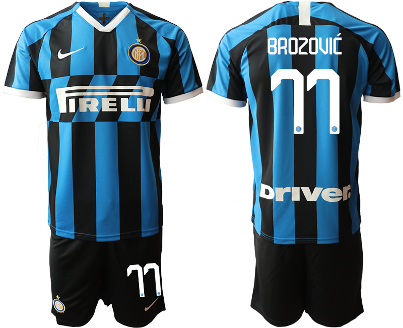 2019-20 Inter Milan 77 BROZOVIC Home Soccer Jersey