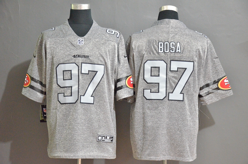 Nike 49ers 97 Nick Bosa 2019 Gray Gridiron Gray Vapor Untouchable Limited Jersey