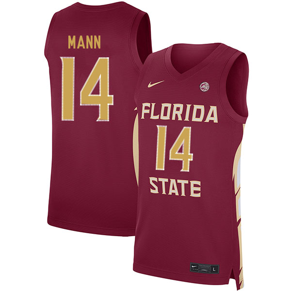 Florida State Seminoles 14 Terance Mann Red Nike Basketball College Jersey