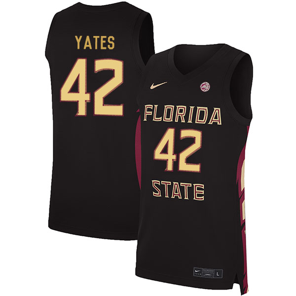 Florida State Seminoles 42 Cleveland Yates Black Nike Basketball College Jersey