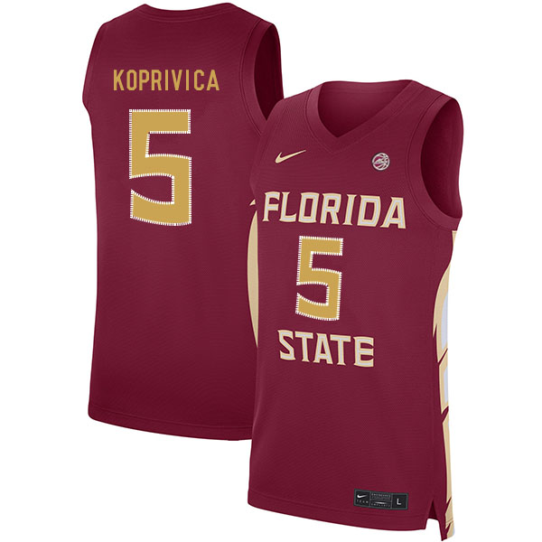 Florida State Seminoles 5 Balsa Koprivica Red Nike Basketball College Jersey