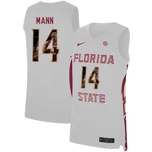 Florida State Seminoles 14 Terance Mann White Nike Basketball College Fashion Jersey