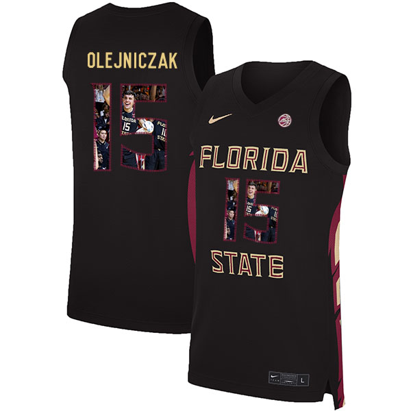 Florida State Seminoles 15 Dominik Olejniczak Black Nike Basketball College Fashion Jersey