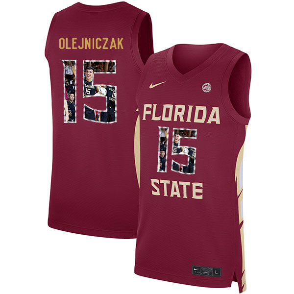 Florida State Seminoles 15 Dominik Olejniczak Red Nike Basketball College Fashion Jersey