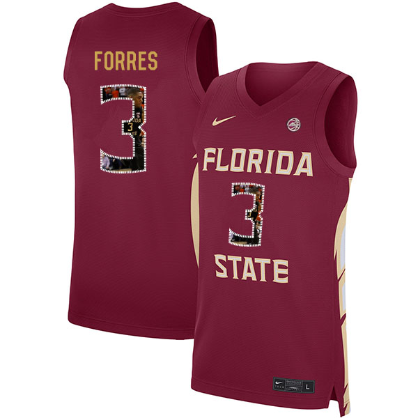 Florida State Seminoles 3 Trent Forrest Red Nike Basketball College Fashion Jersey