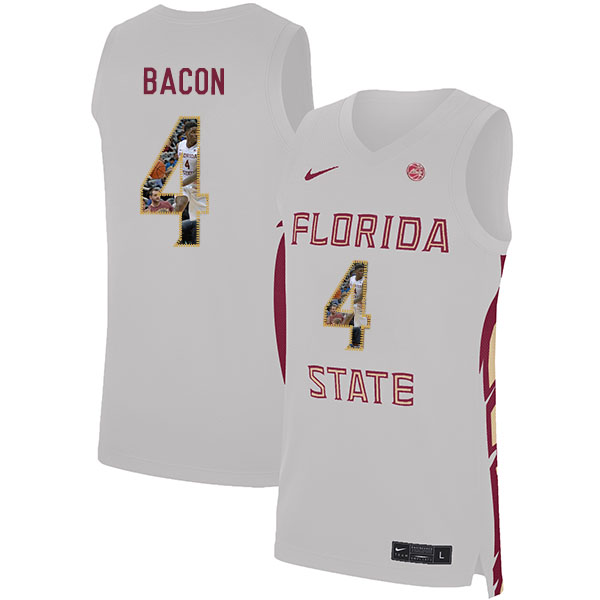 Florida State Seminoles 4 Dwayne Bacon White Nike Basketball College Fashion Jersey