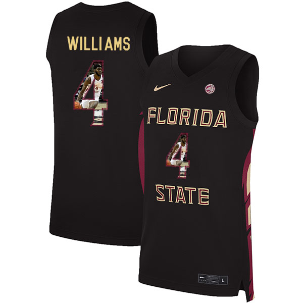 Florida State Seminoles 4 Patrick Williams Black Nike Basketball College Fashion Jersey