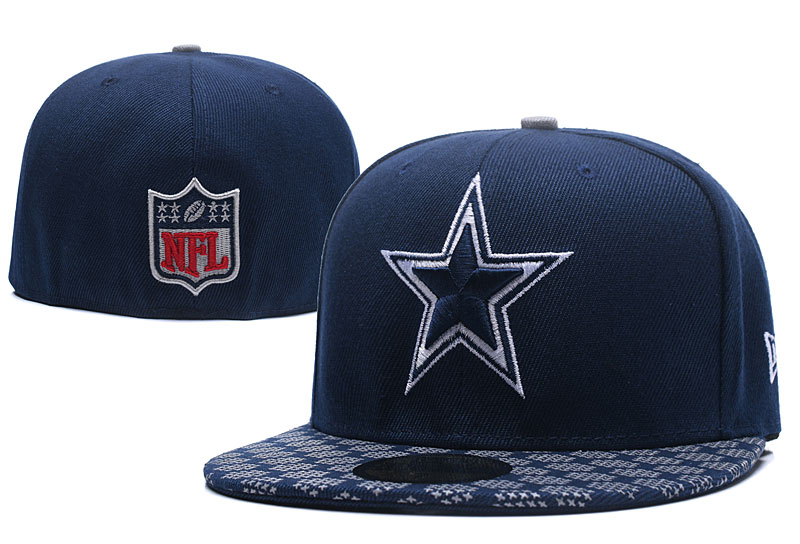 Cowboys Team Logo Navy Fitted Hat LX
