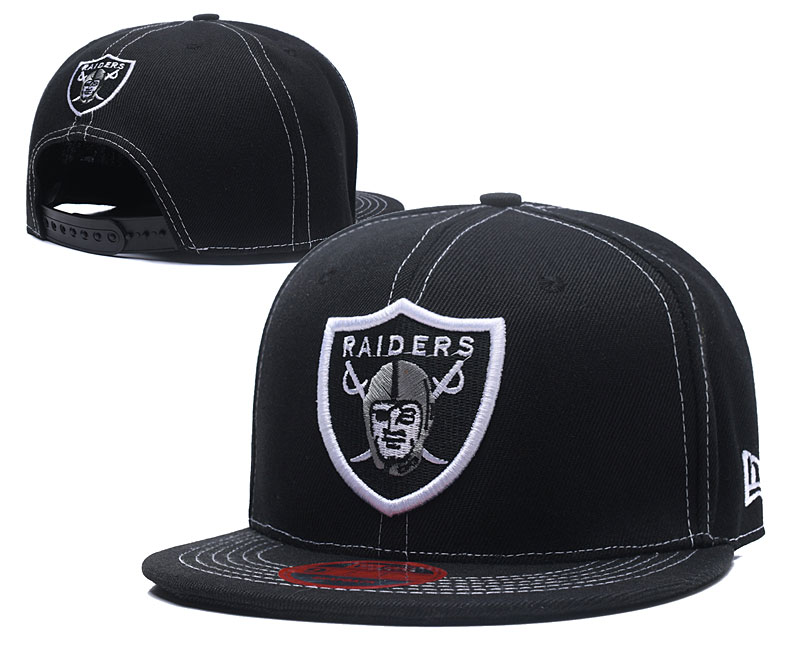 Raiders Team Logo Black Cloth Adjustable Hat LT