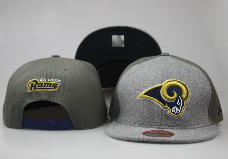 Rams Team Logo Gray Olive Adjustable Hat LT