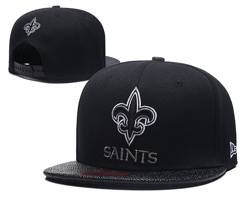 Saints Team Logo All Black Adjustable Hat LT