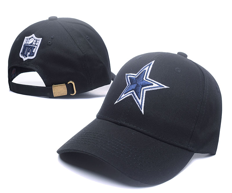 Cowboys Fresh Logo Black Peaked Adjustable Hat SG