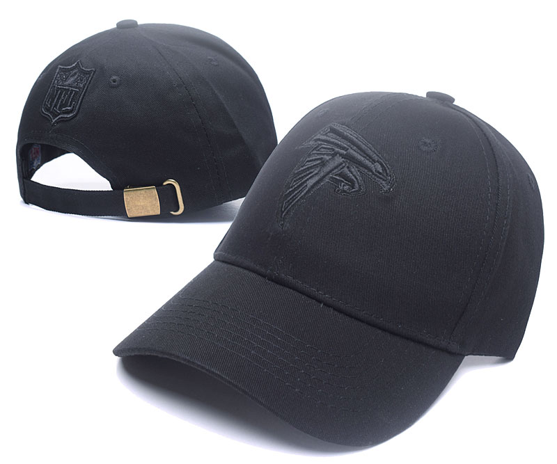 Falcons Fresh Logo All Black Peaked Adjustable Hat SG