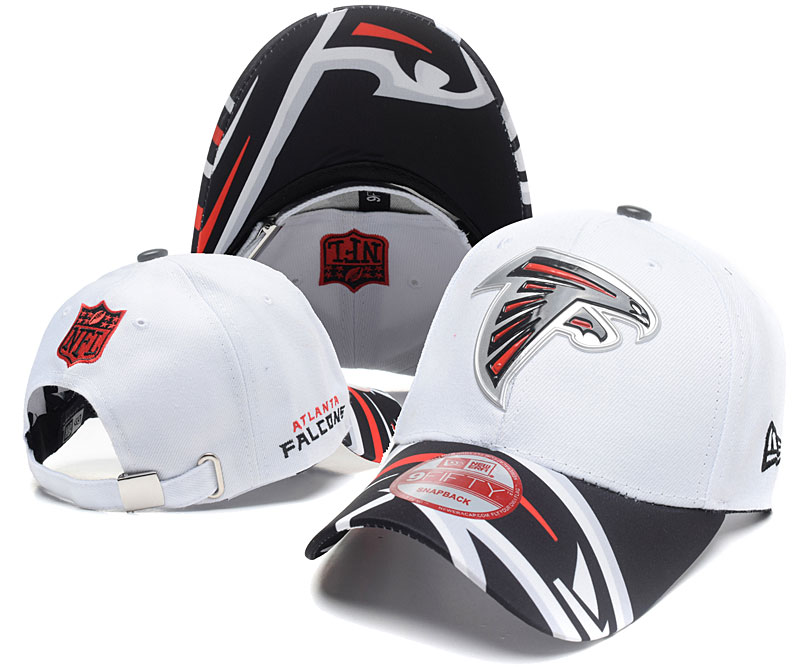 Falcons Team Logo White Peaked Adjustable Hat SG