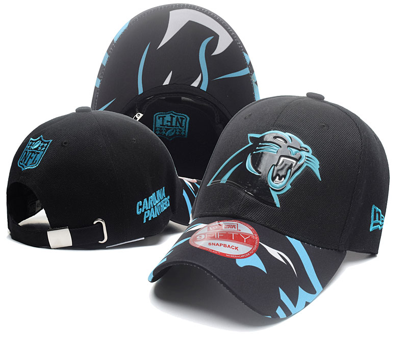 Panthers Fresh Logo Black Peaked Adjustable Hat SG